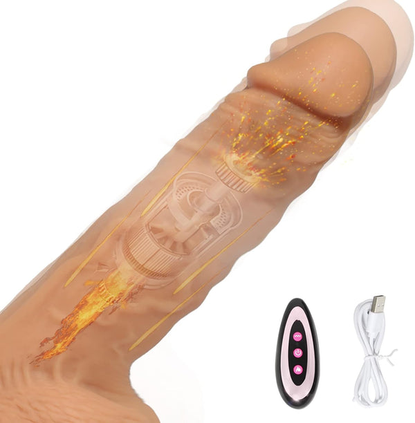 MIZZZEE Auto Thrust-Action Realistic Dildo 8 Inch (Wireless Remote)